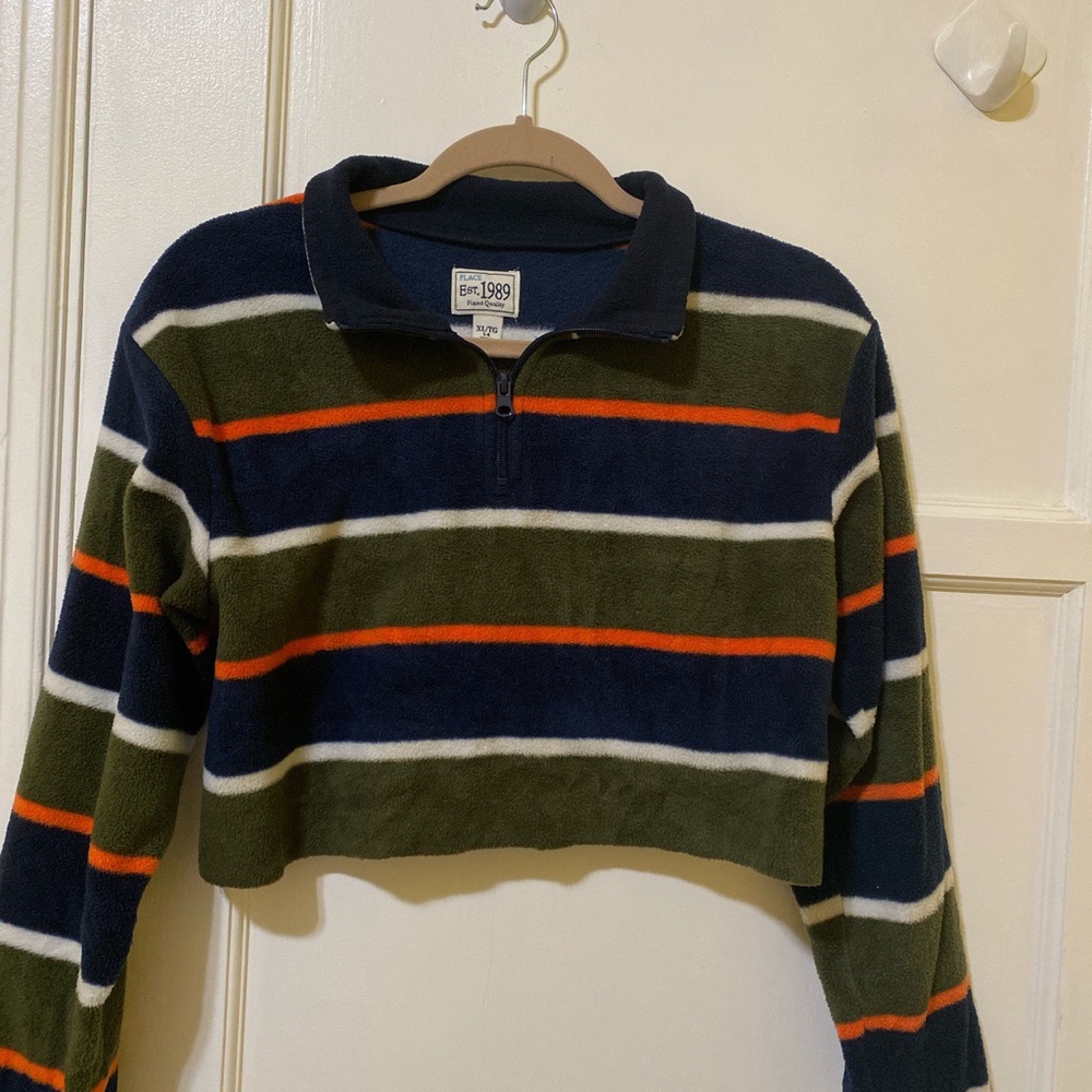 The children's place quarter zip up fleece sweater